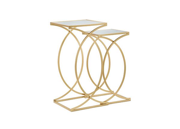 Sivupöydät Glam (2 kpl), kullanvärinen