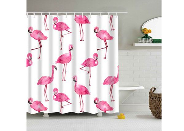 Suihkuverho FLAMINGO WHITE 150x180 cm