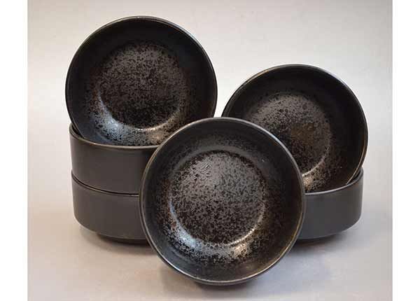 Syvät lautaset Ø 15cm Musta Helmi, 6 kpl