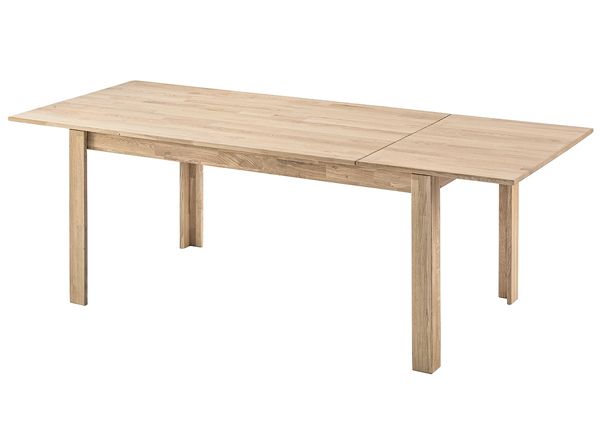 Tammi jatkettava ruokapöytä Liina 2 160-220x90 cm, valkoinen öljy