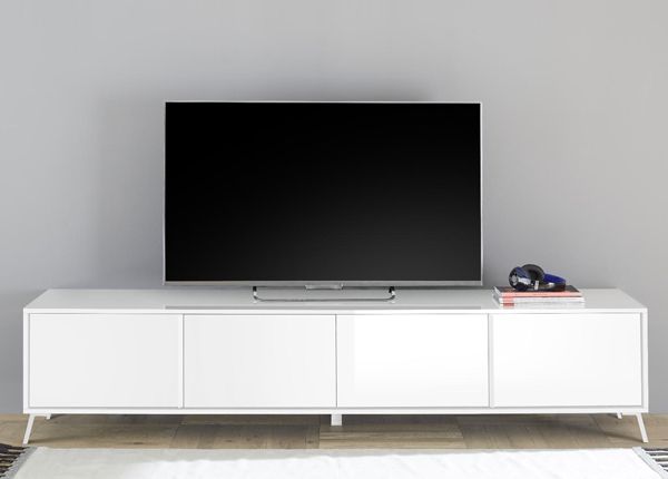 TV-taso City 205 cm, valkoinen korkeakiilto