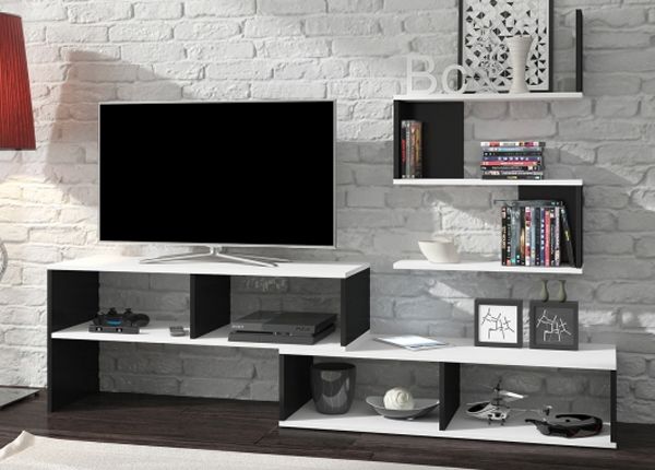 TV-taso + seinähylly 185 cm