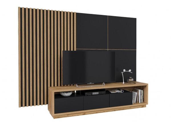 TV-taso + seinäpaneelit 3 kpl