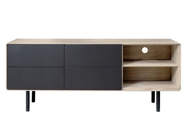 TV-taso Tokyo 160 cm, valkoinen öljy