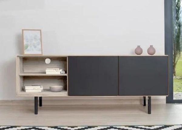 TV-taso Tokyo 160 cm, valkoinen öljy