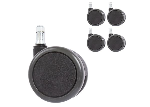 Työtuolin pyörät Ø 65 mm, 5 kpl