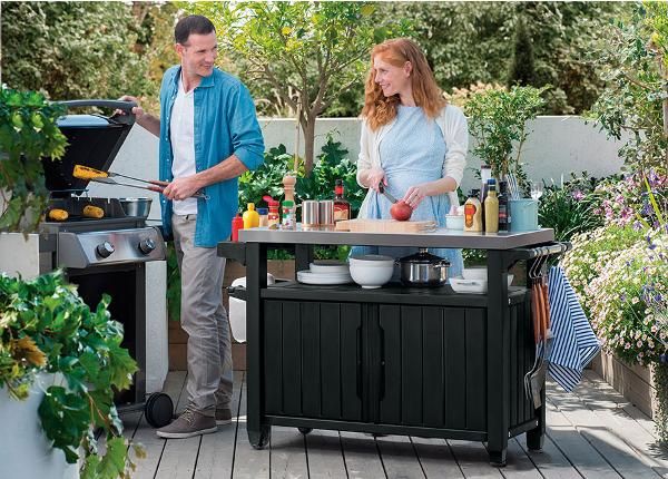 Ulkokeittiö Keter Unity XL 52x134 cm, grafiitti