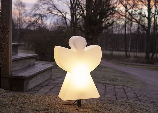 Ulkokoriste Angel 55 cm, valkoinen