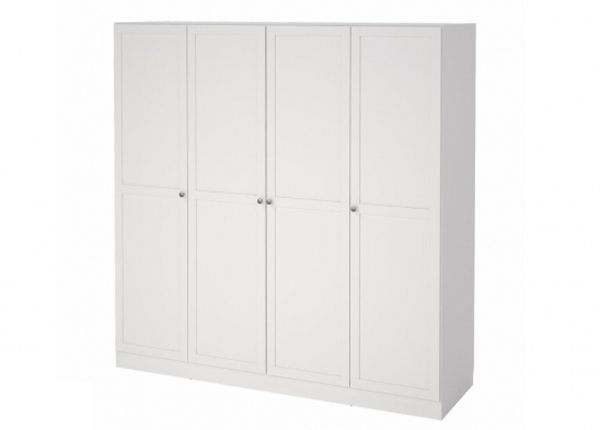 Vaatekaappi Billund 4, 195 cm valkoinen