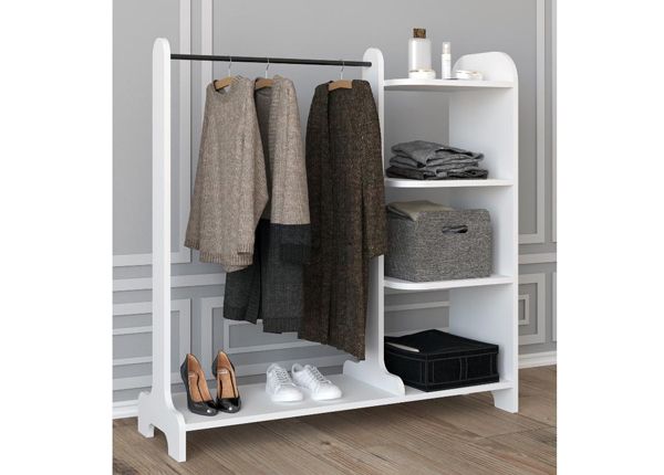 Vaatenaulakko / vaaterekki hyllyllä Lempu 106 cm