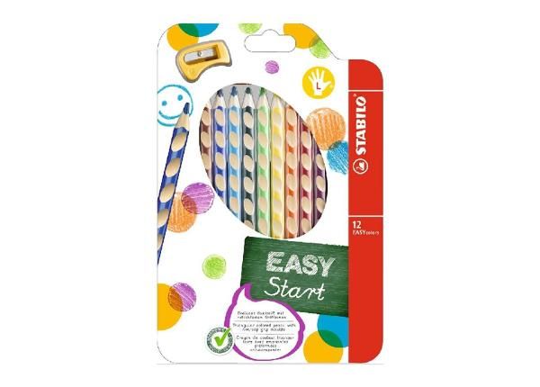 Värikynät 12 väriä Stabilo Easy colors + teroitin