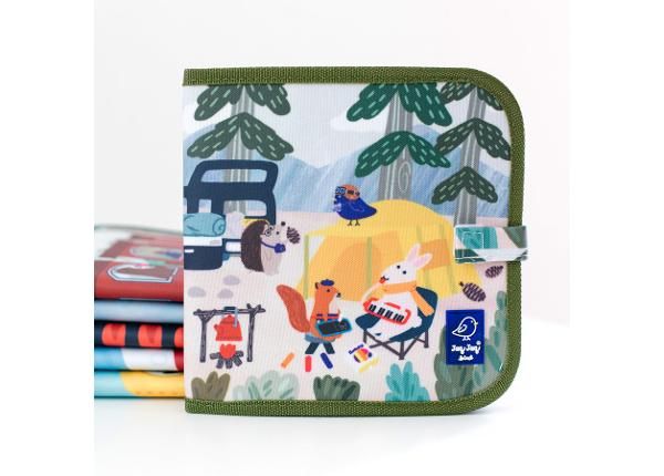 Värityskirja pölyttömillä liiduilla Jaq Jaq Bird Telttailu 20x20 cm