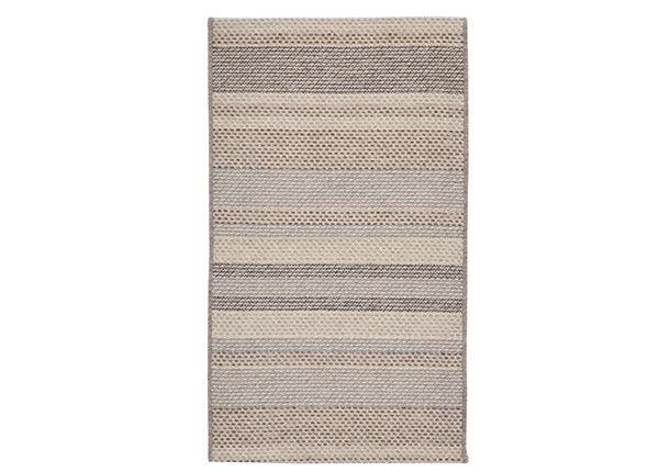 Villamatto 55x95 cm, beige/ raidallinen