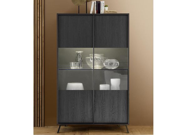 Vitriinikaappi City 104 cm, musta