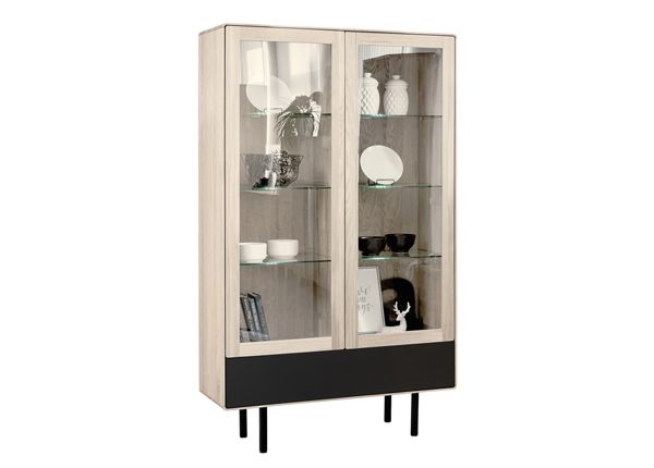 Vitriinikaappi Tokyo 107 cm, valkoinen öljy