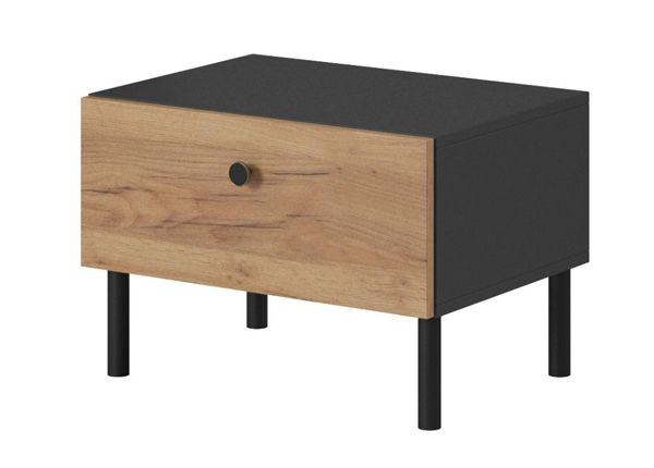 Yöpöydät Deco D 2 kpl, antrasiitti / tammi