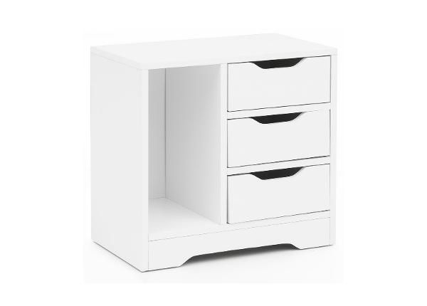 Yöpöytä Nacht, valkoinen