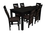 Jatkettava ruokapöytä 80x160-200 cm + 6 tuolia